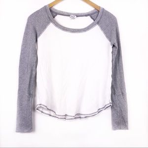 Splendid long sleeve scoop neck thermal tee shirt